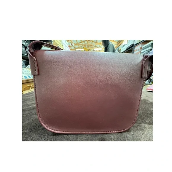 Cartier Rare Wine Leather crossbody with Cartier engraved Mirror EUC - Picture 4 of 12